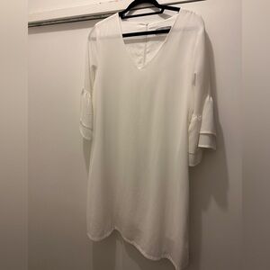 White Women's Bell Sleeve Dress